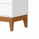 Ver imagem 3 de Comoda Gaveteira Flip 4 Gavetas Branco Fosco