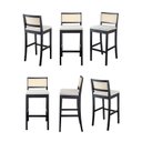 Ver imagem 1 de Kit 6 Banquetas com Encosto e Apoio para Pés Tiê CabeCasa MadeiraOriginals