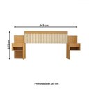 Ver imagem 4 de Cabeceira Extensível Casal/queen Luna 2 Gavetas Cinamomo - Panorama Móveis