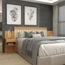 Ver imagem 1 de Cabeceira Extensível Casal/queen Luna 2 Gavetas Cinamomo - Panorama Móveis