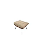 Ver imagem 3 de Kit 02 Poltronas e 01 Puff Costela Suede Bege