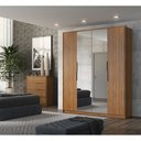 Ver imagem 3 de Guarda Roupa Casal Atore 4 Portas com 2 Portas em Espelho Demartez