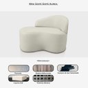 Ver imagem 4 de Mini Sofá Aurea Orgânico 2 Lugares Curvo Design Elegante Corino