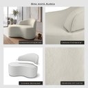 Ver imagem 3 de Mini Sofá Aurea Orgânico 2 Lugares Curvo Design Elegante Corino
