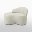 Ver imagem 2 de Mini Sofá Aurea Orgânico 2 Lugares Curvo Design Elegante Corino