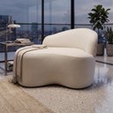 Ver imagem 1 de Mini Sofá Aurea Orgânico 2 Lugares Curvo Design Elegante Corino