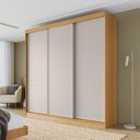 Ver imagem 1 de Guarda-roupa Casal 3 Portas de Correr Ripadas Samambaia CabeCasa MadeiraOriginals