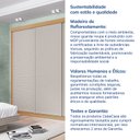 Ver imagem 7 de Guarda-Roupa Casal 3 Portas de Correr Ripadas Samambaia CabeCasa MadeiraOriginals Marrom/Carvalho/Off White