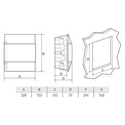 Quadro de Distribuicao Protectbox 48m Legrand Embutir 135004 - 5