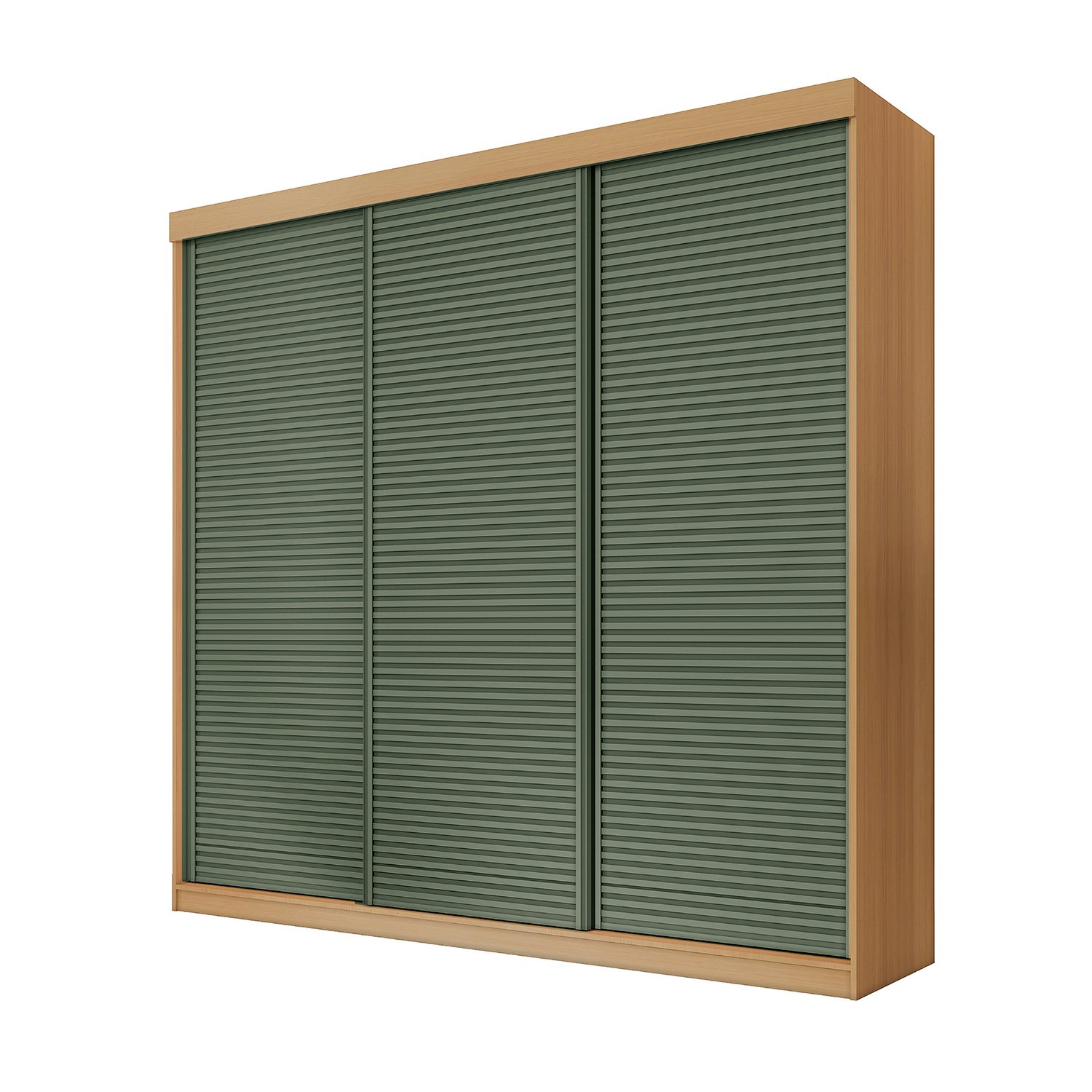 Guarda-roupa Casal 3 Portas de Correr Ripadas Samambaia Cabecasa Madeiramadeira - 8