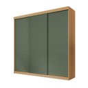 Ver mais imagens de Guarda-roupa Casal 3 Portas de Correr Ripadas Samambaia CabeCasa MadeiraOriginals