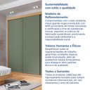 Ver imagem 7 de Guarda-Roupa Casal 3 Portas de Correr Ripadas Samambaia CabeCasa MadeiraOriginals Marrom/Carvalho/Verde