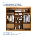 Ver imagem 4 de Guarda-roupa Casal 3 Portas de Correr Ripadas Samambaia CabeCasa MadeiraOriginals