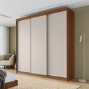 Ver imagem 1 de Guarda-roupa Casal 3 Portas de Correr Ripadas Samambaia CabeCasa MadeiraOriginals