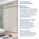 Ver imagem 7 de Guarda-Roupa Casal 3 Portas de Correr Lisas Samambaia CabeCasa MadeiraOriginals Marrom/Carvalho/Off White
