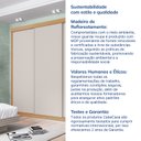 Ver imagem 7 de Guarda-roupa Casal 3 Portas de Correr Lisas Samambaia CabeCasa MadeiraOriginals