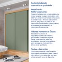 Ver imagem 7 de Guarda-Roupa Casal 3 Portas de Correr Lisas Samambaia CabeCasa MadeiraOriginals Marrom/Carvalho/Verde