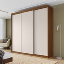 Ver imagem 1 de Guarda-roupa Casal 3 Portas de Correr Lisas Samambaia CabeCasa MadeiraOriginals