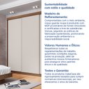 Ver imagem 7 de Guarda-roupa Casal 3 Portas de Correr Lisas Samambaia CabeCasa MadeiraOriginals