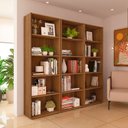 Ver imagem 1 de Estante para Livros Multy 12 Prateleiras Cinamomo - Pnr Móveis