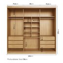 Ver imagem 2 de Guarda-roupa Casal 3 Portas de Correr Ripadas com Espelho Samambaia CabeCasa MadeiraOriginals