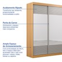 Ver imagem 3 de Guarda-roupa Casal 3 Portas de Correr Ripadas com Espelho Samambaia CabeCasa MadeiraOriginals