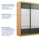 Ver imagem 3 de Guarda-roupa Casal 3 Portas de Correr Ripadas com Espelho Samambaia CabeCasa MadeiraOriginals