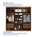 Ver imagem 4 de Guarda-roupa Casal 3 Portas de Correr Ripadas com Espelho Samambaia CabeCasa MadeiraOriginals