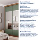Ver imagem 7 de Guarda-Roupa Casal 3 Portas de Correr Ripadas com Espelho Samambaia CabeCasa MadeiraOriginals Marrom/Freijó/Verde