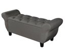 Ver imagem 3 de Recamier Baú para Cama Casal Ana 1,50m Retro Premium Estofado Closet Estilo Decorativo Cor Cinza