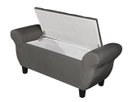 Ver imagem 4 de Recamier Baú para Cama Casal Ana 1,50m Retro Premium Estofado Closet Estilo Decorativo Cor Cinza