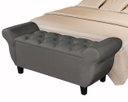 Ver imagem 1 de Recamier Baú para Cama Casal Ana 1,50m Retro Premium Estofado Closet Estilo Decorativo Cor Cinza