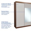 Ver imagem 3 de Guarda-roupa Casal 3 Portas de Correr 1 Porta com Espelho Samambaia CabeCasa MadeiraOriginals