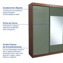 Ver imagem 3 de Guarda-roupa Casal 3 Portas de Correr 1 Porta com Espelho Samambaia CabeCasa MadeiraOriginals