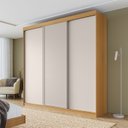 Ver imagem 1 de Guarda-roupa Casal 3 Portas de Correr Samambaia CabeCasa MadeiraOriginals