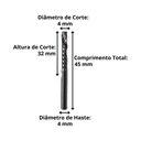 Ver imagem 2 de Fresa de Topo 1 Corte Downcut