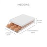 Porta Ovos de Geladeira Ps Branco 21 Ovos 33x20.5x7.5cm - 8