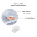 Ver imagem 4 de Porta Ovos de Geladeira Ps Branco 21 Ovos 33x20.5x7.5cm