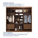 Ver imagem 4 de Guarda-Roupa Casal 3 Portas de Correr Samambaia CabeCasa MadeiraOriginals Marrom/Freijó/Verde