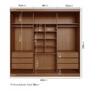 Ver imagem 2 de Guarda-Roupa Casal 3 Portas de Correr Samambaia CabeCasa MadeiraOriginals Marrom/Freijó/Verde