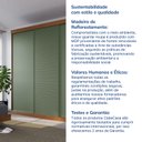 Ver imagem 7 de Guarda-Roupa Casal 3 Portas de Correr Samambaia CabeCasa MadeiraOriginals Marrom/Freijó/Verde