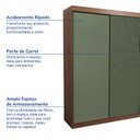 Ver imagem 3 de Guarda-Roupa Casal 3 Portas de Correr Samambaia CabeCasa MadeiraOriginals Marrom/Freijó/Verde