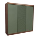 Ver mais imagens de Guarda-Roupa Casal 3 Portas de Correr Samambaia CabeCasa MadeiraOriginals Marrom/Freijó/Verde