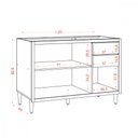 Ver imagem 3 de Balcão para Cozinha Paola com Tampo 3 Portas 2 Gavetas Carvalho Grafite - Aramóveis