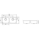 Ver imagem 2 de Cuba Dupla de Embutir para Cozinha Tramontina Retangular 2C 40 BL