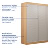 Guarda-Roupa 2 Portas Ripadas Samambaia CabeCasa MadeiraOriginals - 3
