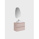 Ver imagem 5 de Gabinete para Banheiro com Cuba e Espelheira Organica 80cm Mdf Rosa Dubai - On Móveis
