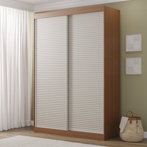 Guarda-Roupa 2 Portas Ripadas Samambaia CabeCasa MadeiraOriginals