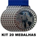 Ver imagem 6 de 20 Medalhas Vôlei 4,5cm Honra Mérito Participação + Fita Prata