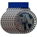 Ver imagem 1 de 20 Medalhas Vôlei 4,5cm Honra Mérito Participação + Fita Prata